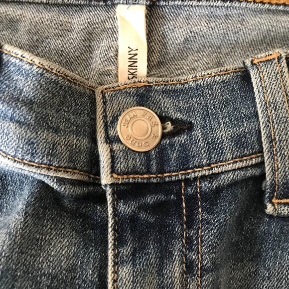 Rag & Bone Distressed Skinny Jeans Midland Raw Frayed Hem Destroyed Denim 30 - Picture 12 of 16